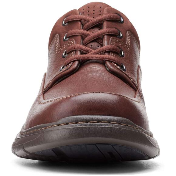 NWT Clarks Men's Un Brawley Lace Oxford, Mahogany Leather, 10 XW  - Picture 2 of 4